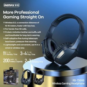 Remax Wireless Gaming Headphone RB-750HB With Cable-2